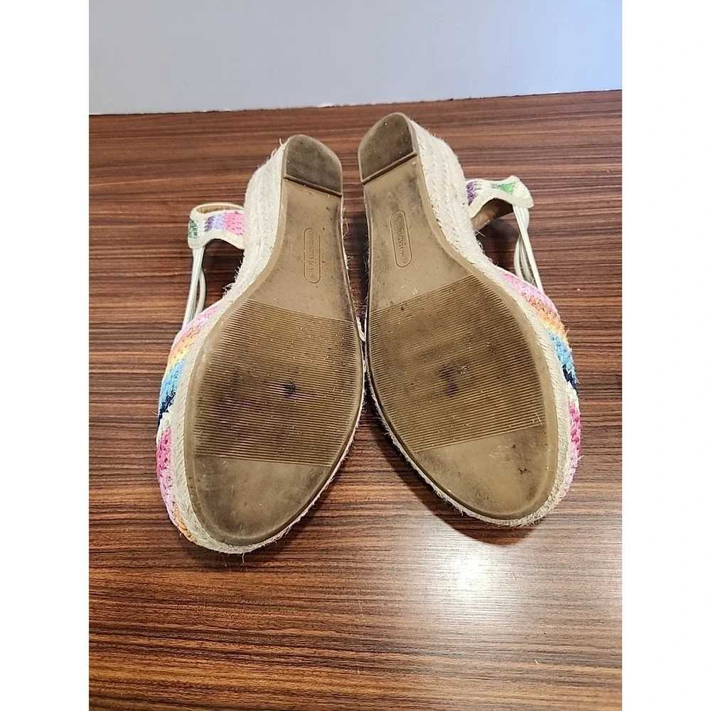 ComfortView‎ Espadrilles Sz 9WW Clea Espadrille Synthetic Jute Rainbow Shoes